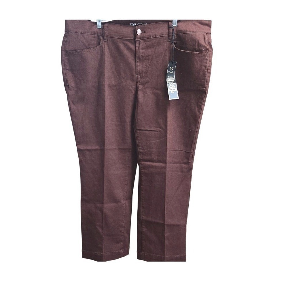 D&Co Virtual Stretch‎ Pull-On Pants Women's 22PW Brown Straight Leg